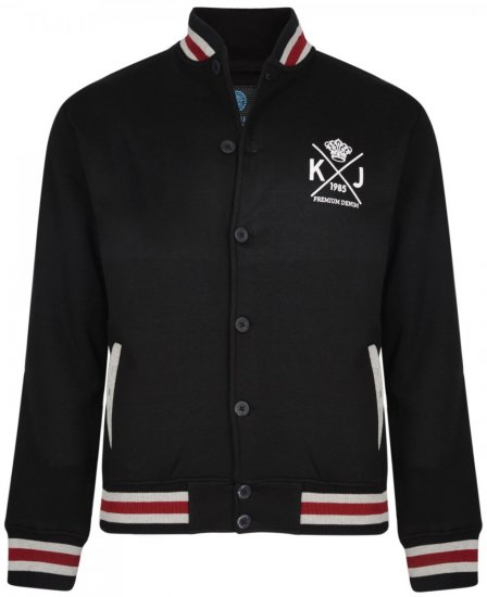 Kam Jeans 719 Button Sweater Black - Pulóverek & kapucnis pulóverek - Pulóverek & Kapucnis pulóver 2XL-12XL