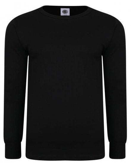 Kam Jeans 832 LS Thermal T-Shirt Black - Alsónemű & strandruhák - Nagyméretű Alsónemű 2XL-8XL