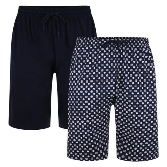 Kam Jeans 876 Lounge Shorts Twin Pack Navy - Alsónemű & strandruhák - Nagyméretű Alsónemű 2XL-8XL