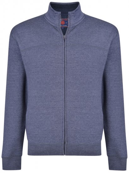 Kam Jeans 7018 Full zip Sweatshirt Insignia Blue - Pulóverek & kapucnis pulóverek - Pulóverek & Kapucnis pulóver 2XL-12XL