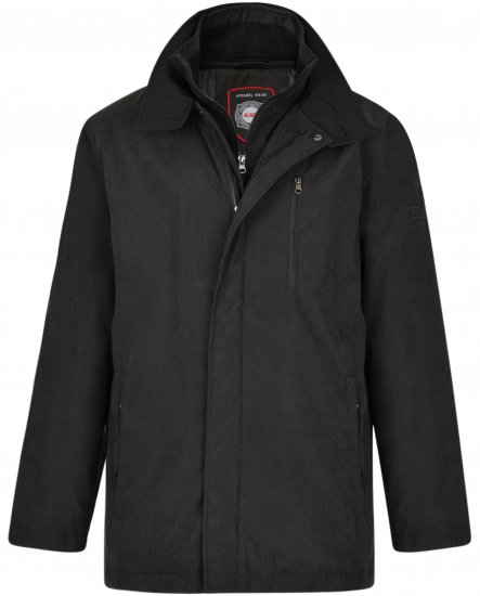 Kam Jeans KV111 Smart Casual Jacket Black - Kabátok - Nagyméretű Kabátok - 2XL-8XL