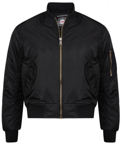 Kam Jeans KV75 Bomber Jacket Black - Kabátok - Nagyméretű Kabátok - 2XL-8XL
