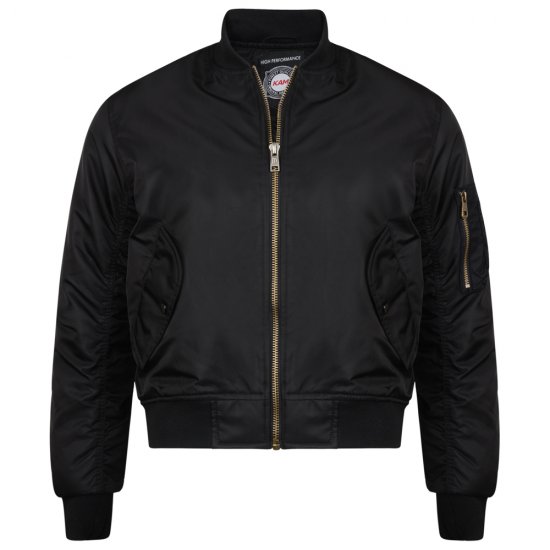Kam Jeans KV75 Bomber Jacket Black - Kabátok - Nagyméretű Kabátok - 2XL-8XL