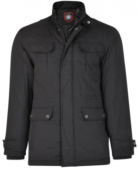 Kam Jeans KV95 Jacket Black - Kabátok - Nagyméretű Kabátok - 2XL-8XL