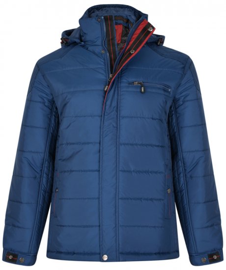 Kam Jeans KV98 Padded Jacket Blue - Kabátok - Nagyméretű Kabátok - 2XL-8XL