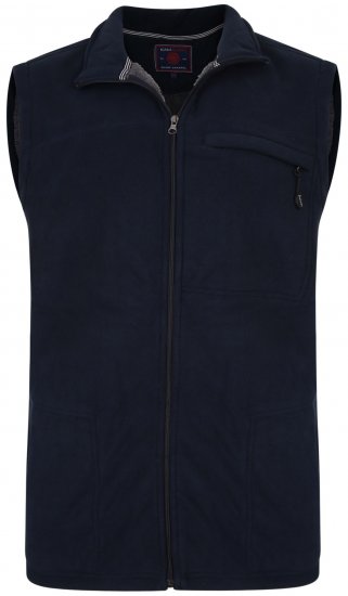 Kam Jeans KV99 Fleece Vest Navy - Sportruházat - Nagyméretű Sportruházat 2XL-10XL