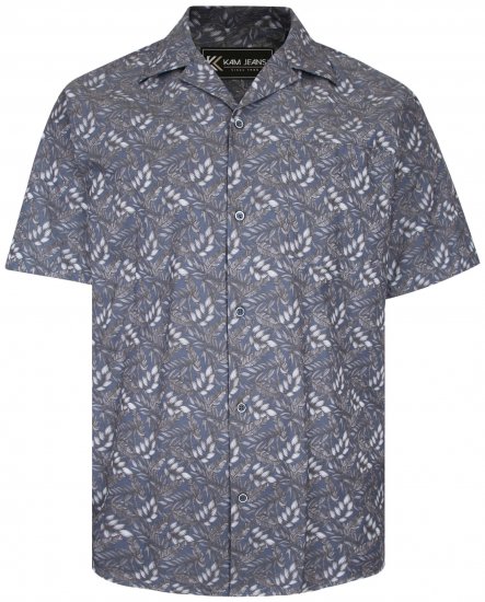 Kam Jeans P011 Premium Short sleeve Shirt Charcoal - Ingek - Ingek 2XL-10XL