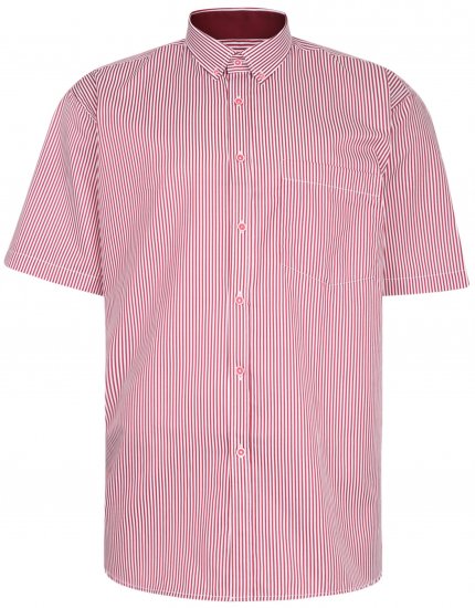 Kam Jeans 643 Premium Short Sleeve Shirt Burgundy - Ingek - Ingek 2XL-10XL