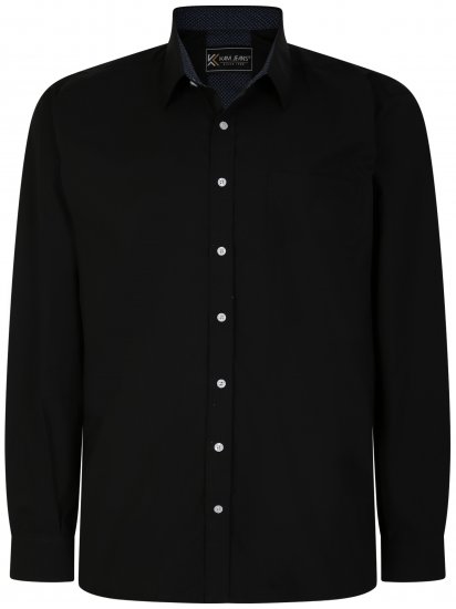 Kam Jeans P684 Premium Stretch Shirt Black - Ingek - Ingek 2XL-10XL