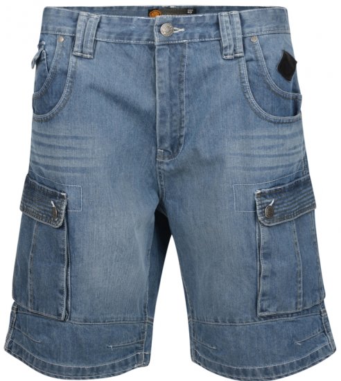 Kam Jeans Sebastian Denim Shorts - Rövidnadrág - Nagyméretű Rövidnadrág W40-W60