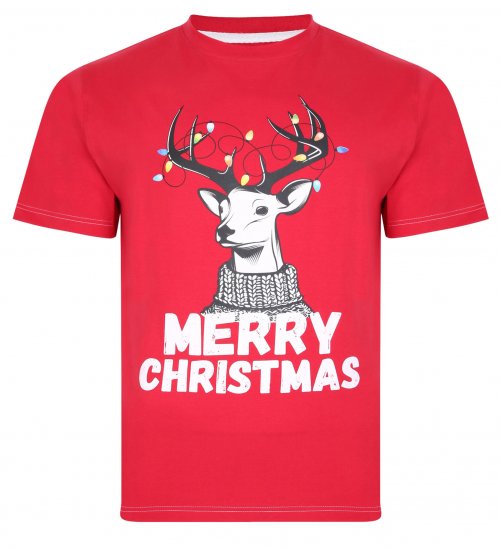 Kam Jeans X015 T-Shirt Red - Pólók - Nagyméretű pólók - 2XL-14XL