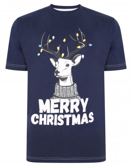 Kam Jeans X015 T-Shirt Navy - Pólók - Nagyméretű pólók - 2XL-14XL