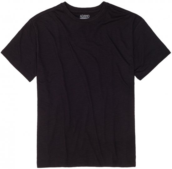 Adamo Kevin Regular fit T-shirt Slub Black - Pólók - Nagyméretű pólók - 2XL-14XL