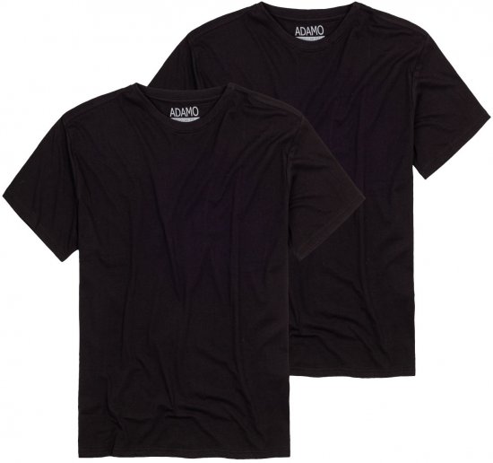 Adamo Kilian Regular fit 2-pack T-shirt Black - Pólók - Nagyméretű pólók - 2XL-14XL