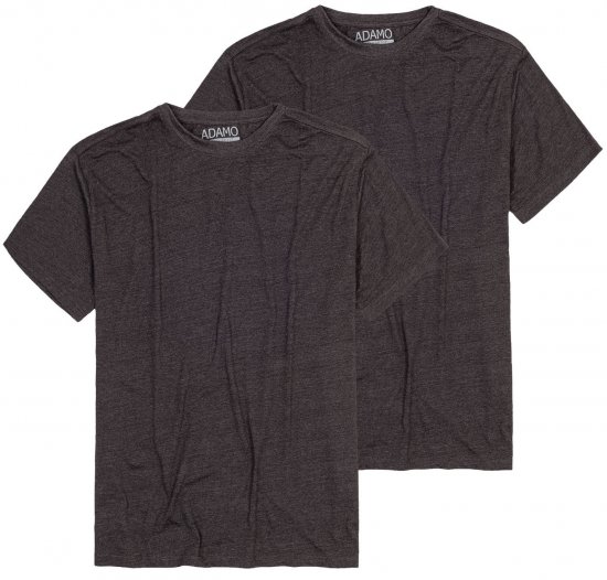 Adamo Kilian Regular fit 2-pack T-shirt Charcoal - Pólók - Nagyméretű pólók - 2XL-14XL