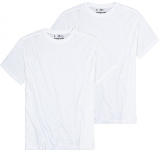 Adamo Kilian Regular fit 2-pack T-shirt White - Pólók - Nagyméretű pólók - 2XL-14XL