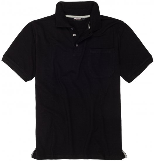 Adamo Klaas Regular fit Polo Shirt with Pocket Black - Pólóingek - Galléros Pólók 2XL-8XL - Pólóingek 2XL-8XL