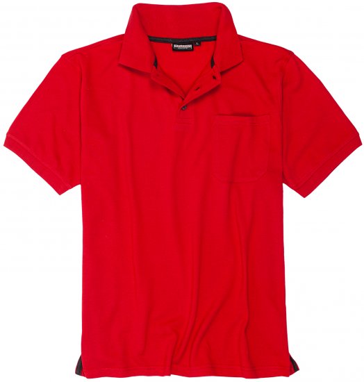 Adamo Klaas Regular fit Polo Shirt with Pocket Red - Pólóingek - Galléros Pólók 2XL-8XL - Pólóingek 2XL-8XL