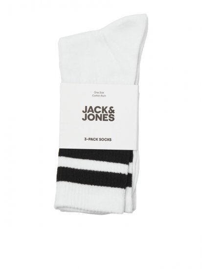 Jack & Jones Travis Teniszzoknik Fehér 3-pack - Alsónemű & strandruhák - Nagyméretű Alsónemű 2XL-8XL