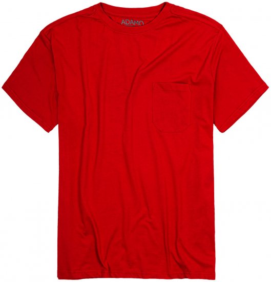 Adamo Kody Regular fit T-shirt with Pocket Red - Pólók - Nagyméretű pólók - 2XL-14XL