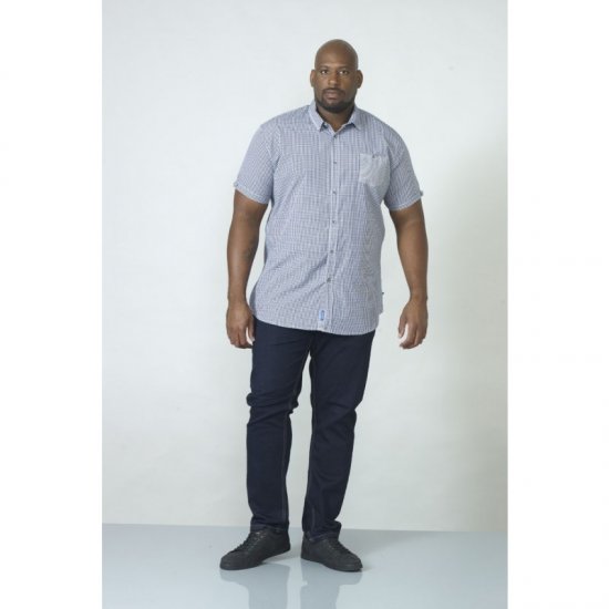 D555 Hank Gingham Short Sleeve Shirt - Ingek - Ingek 2XL-10XL
