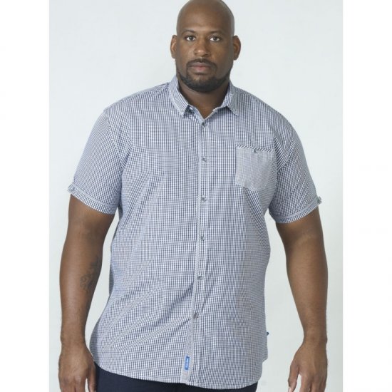 D555 Hank Gingham Short Sleeve Shirt - Ingek - Ingek 2XL-10XL