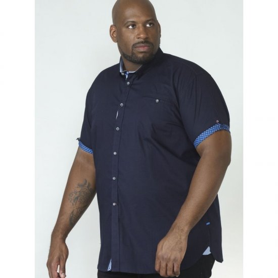 D555 Tim Short Sleeve Shirt Navy - Ingek - Ingek 2XL-10XL