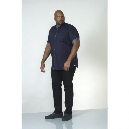 D555 Tim Short Sleeve Shirt Navy - Ingek - Ingek 2XL-10XL