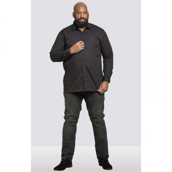 D555 Michael Couture Stretch Shirt Black - Ingek - Ingek 2XL-10XL