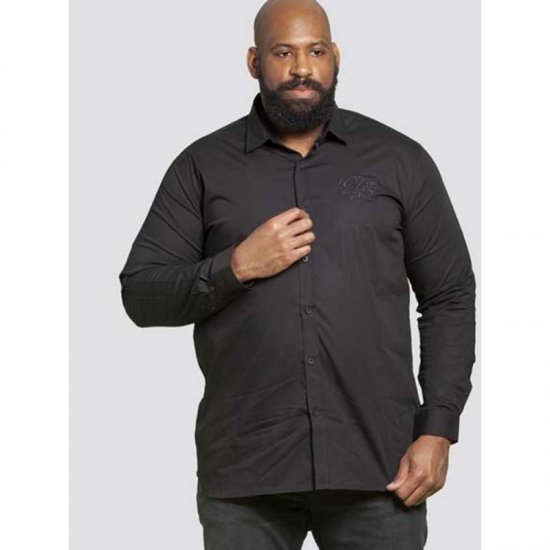 D555 Michael Couture Stretch Shirt Black - Ingek - Ingek 2XL-10XL