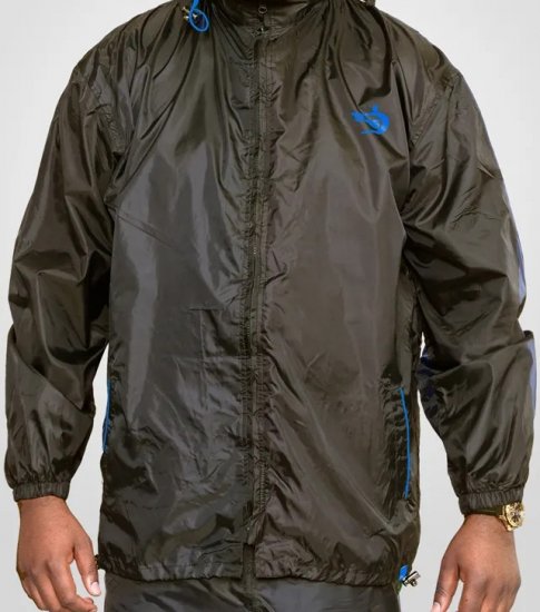 D555 Zac "Packaway" Rain Jacket Black - Sportruházat - Nagyméretű Sportruházat 2XL-10XL