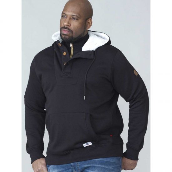 D555 Lorenzo Half zip Hoodie Black - Pulóverek & kapucnis pulóverek - Pulóverek & Kapucnis pulóver 2XL-12XL