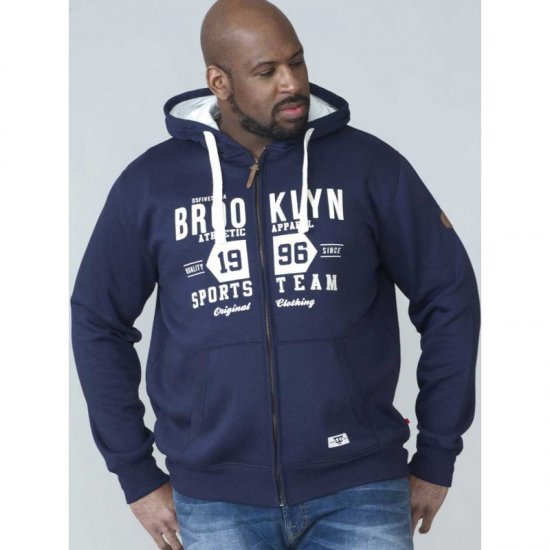 D555 Thurston Full Zip Hoodie Navy - Pulóverek & kapucnis pulóverek - Pulóverek & Kapucnis pulóver 2XL-12XL