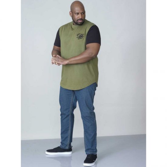 D555 Demarcus Couture T-shirt Khaki - Pólók - Nagyméretű pólók - 2XL-14XL