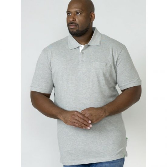 D555 Grant Polo Grey - Pólóingek - Galléros Pólók 2XL-8XL - Pólóingek 2XL-8XL