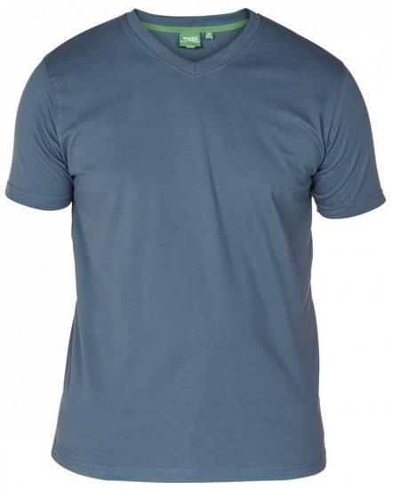 D555 Signature V-neck T-shirt Teal - Pólók - Nagyméretű pólók - 2XL-14XL