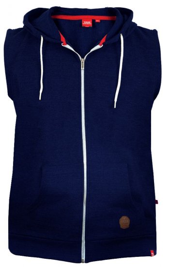 D555 Blake Sleeveless Hoodie Navy - Pulóverek & kapucnis pulóverek - Pulóverek & Kapucnis pulóver 2XL-12XL