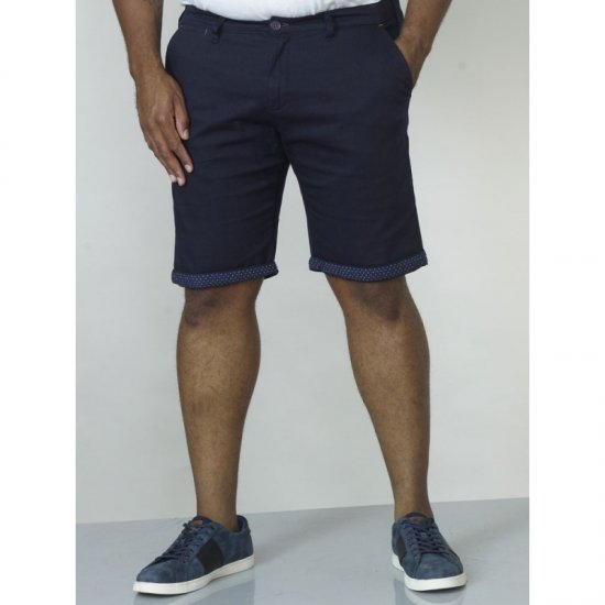 D555 Luke Stretch Shorts Navy - Rövidnadrág - Nagyméretű Rövidnadrág W40-W60