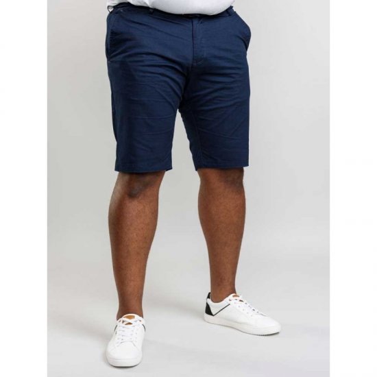 D555 Lopez Stretch Shorts Navy - Rövidnadrág - Nagyméretű Rövidnadrág W40-W60