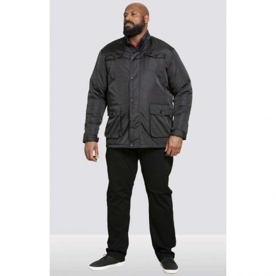 D555 Brentford Jacket Black - Kabátok - Nagyméretű Kabátok - 2XL-8XL