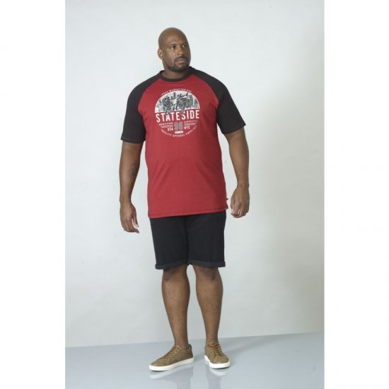 D555 Jarvis T-shirt Red - Pólók - Nagyméretű pólók - 2XL-14XL
