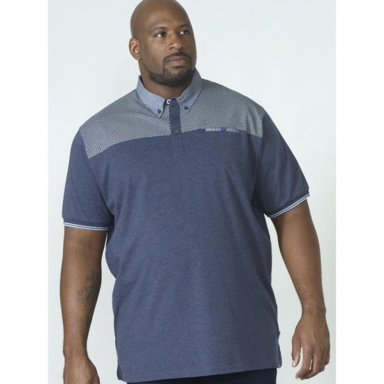 D555 Brent Polo Denim Blue - Pólóingek - Galléros Pólók 2XL-8XL - Pólóingek 2XL-8XL