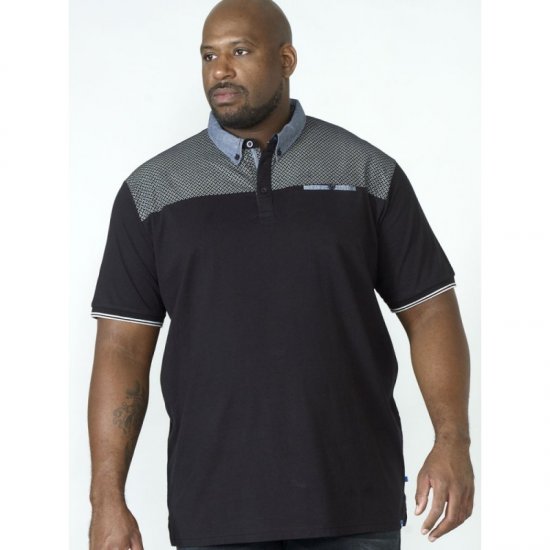 D555 Brent Polo Black - Pólóingek - Galléros Pólók 2XL-8XL - Pólóingek 2XL-8XL