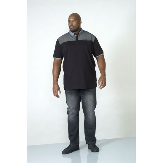 D555 Brent Polo Black - Pólóingek - Galléros Pólók 2XL-8XL - Pólóingek 2XL-8XL