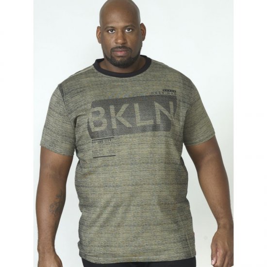 D555 NewYork Brooklyn T-shirt Khaki - Pólók - Nagyméretű pólók - 2XL-14XL