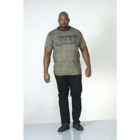 D555 NewYork Brooklyn T-shirt Khaki - Pólók - Nagyméretű pólók - 2XL-14XL