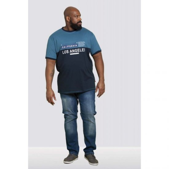 D555 Jackson T-shirt Teal - Pólók - Nagyméretű pólók - 2XL-14XL