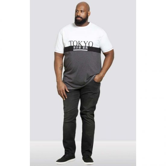 D555 Morris T-shirt Charcoal - Pólók - Nagyméretű pólók - 2XL-14XL