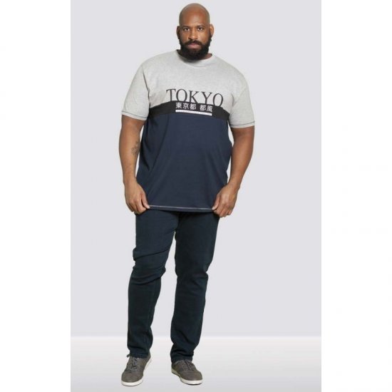 D555 Morris T-shirt Navy - Pólók - Nagyméretű pólók - 2XL-14XL