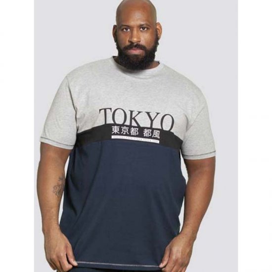 D555 Morris T-shirt Navy - Pólók - Nagyméretű pólók - 2XL-14XL
